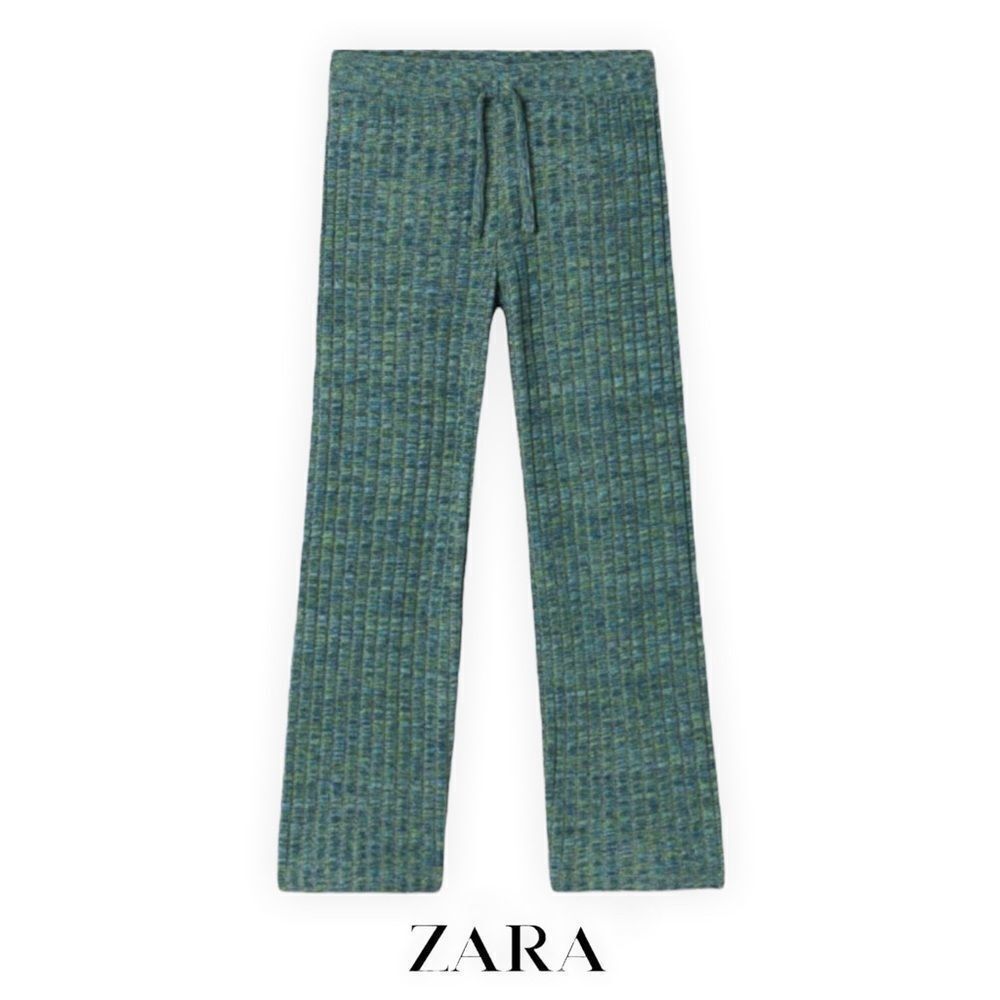 ZARA Kids | Green | RIBBED PANTS - Picture 2 of 7